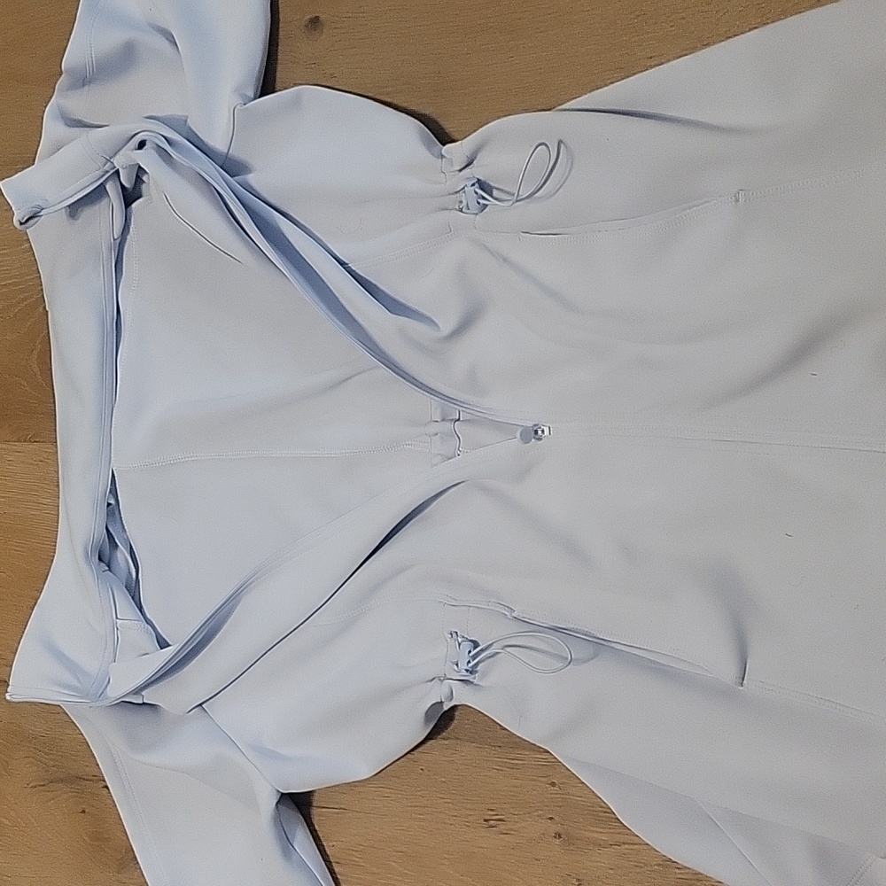 Apana Light Blue Soft Steam Material Zip Up Athletic Jacket Size Xlarge - Picture 5 of 7